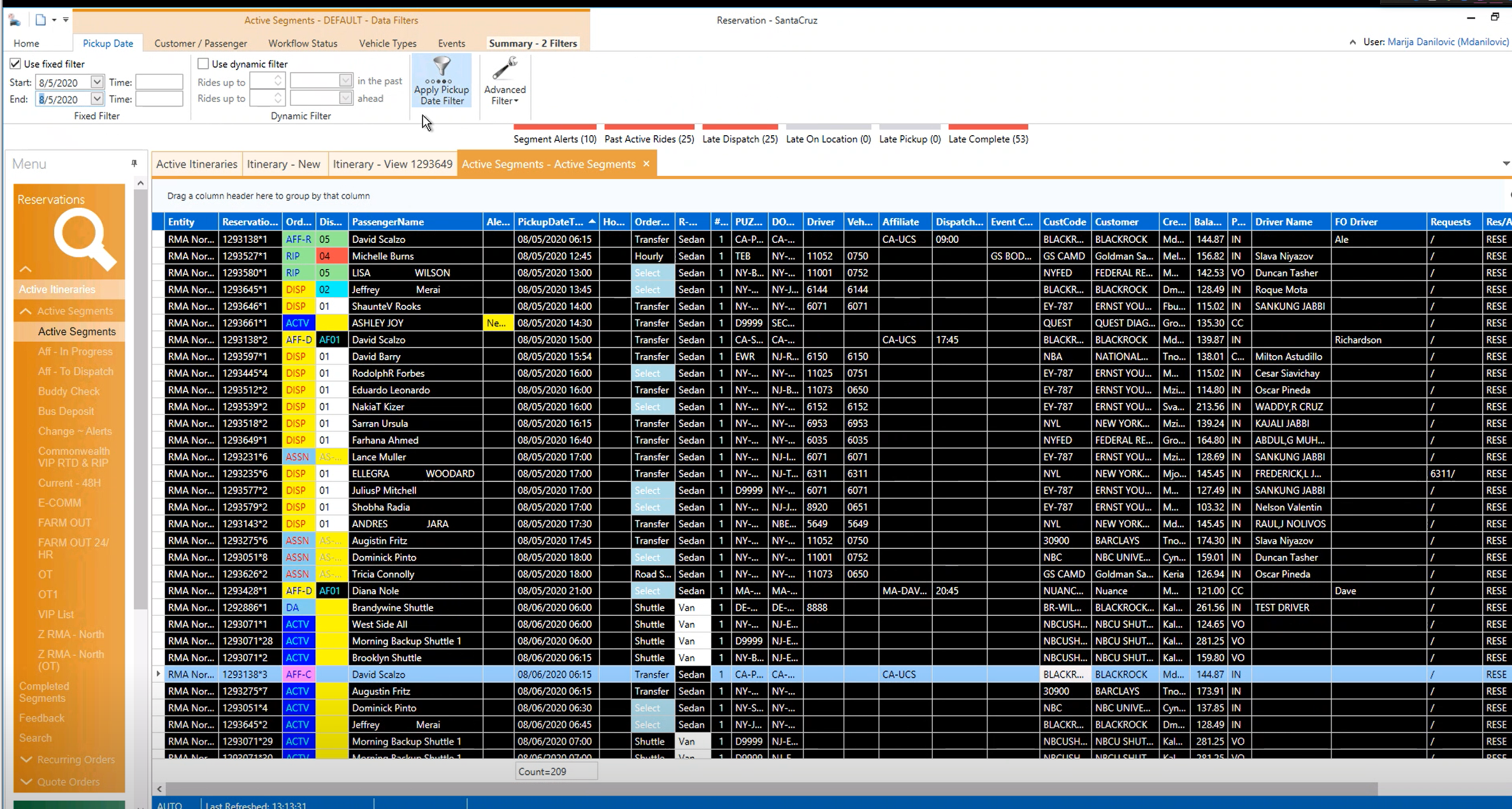 Competitor Software Screenshot
